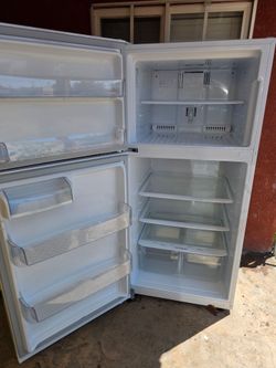 White LG fridge