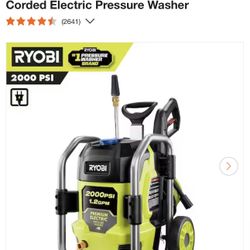 RYOBI 2000 PSI 1.2 GPM Cold Water Corded Electric Pressure Washer