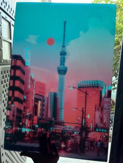Gallery Panda Acrylic Wall Art Vaporwave Japanese Landscape Large Poster
