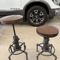 industrial adjustable  bar stools