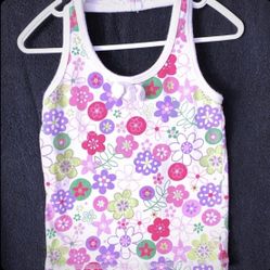 Baby & Toddler Girls Size 2T White Floral Halter Tank Top