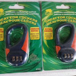 (2)- Buffalo resettable combination Padlocks in all blue color with orange accents. New in factory packaging. 
*** Cash 💸 only, please. Front Door pi