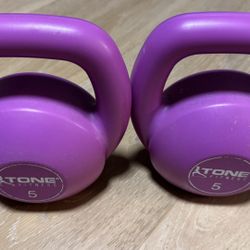 2X 5lb Kettlebell Weight