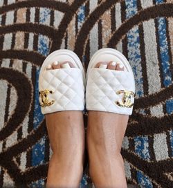 Brand New Chanel Mules In White Size 37