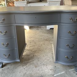 Vintage, Refinished Wood Desk ( Please Read Description) 