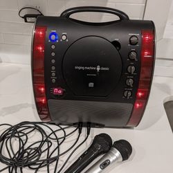 Singing Machine Karaoke Machine  For Beginners With 2 Mikes