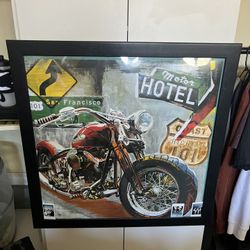 Dope Harley Davidson Framed Art Piece