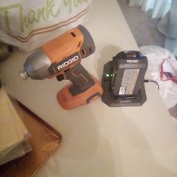Ridgid Impact Battery And Battery Charger