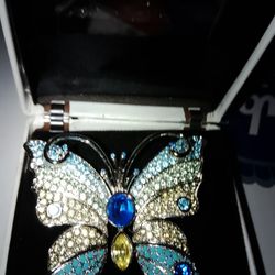 Swavorski Ruby Butterfly Pendant 