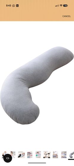 Momcozy pregnancy pillow j shaped