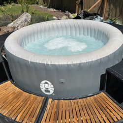COLEMAN “Lay-Z-Spa” AND surround with step & storage