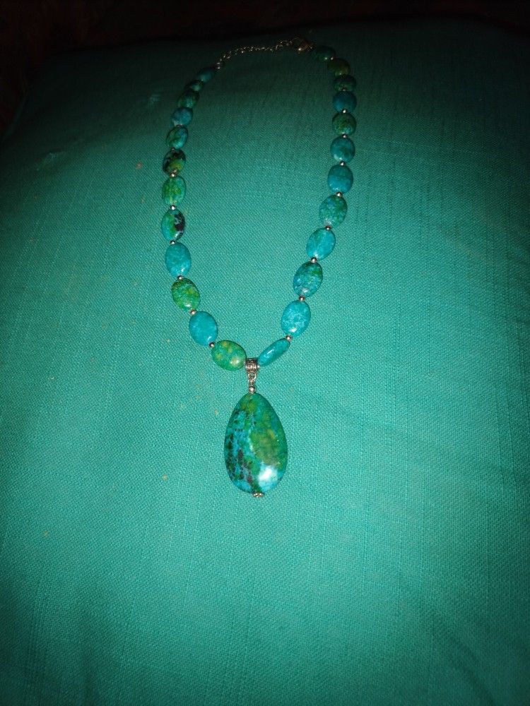 Vintage Turquoise Silver Necklace