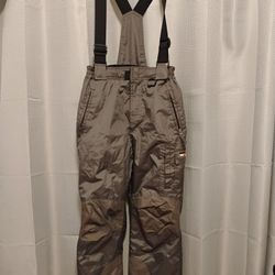 Kids Snow Pants Bib Size 10/12 With Removable Suspenders And Waist Adjustable 