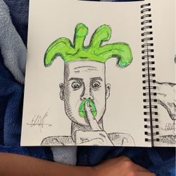 Green Hair Loco Quiet Sketch