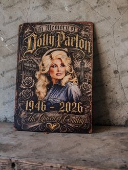 Dolly Parton Memorial Tin Sign
