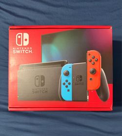 Nintendo Switch V2 (Neon Blue/Red), Brand New, Complete in Box, Never Opened