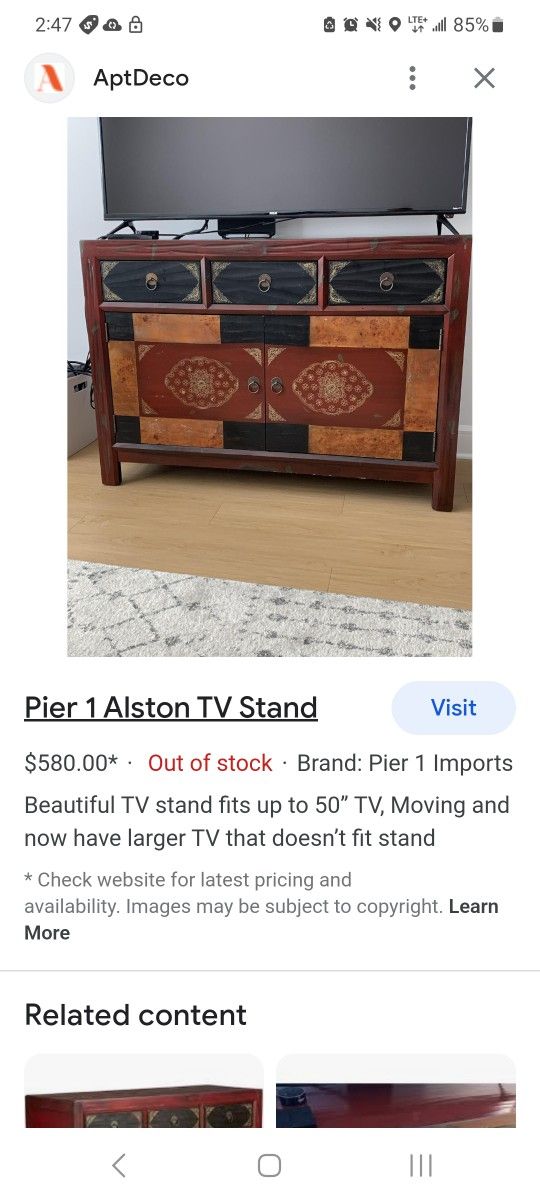 Pier 1 2024 tv stand