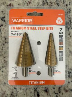 WARRIOR TITANIUM STEEL STEP BITS