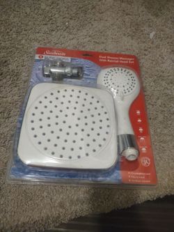 Brand New Sunbeam 5 Functions Dual Shower Massager with Rainfall Head Set