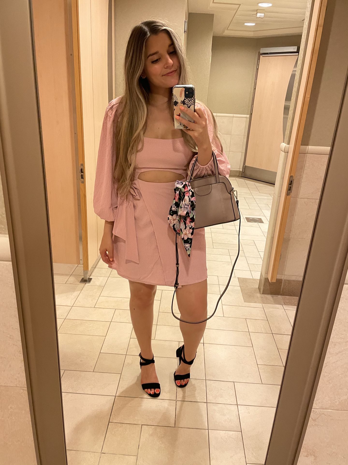 Pink Mini Dress, XS, ASTR The Label, Cutout