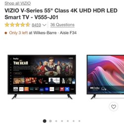 55” Vizio 4K Smart Tv