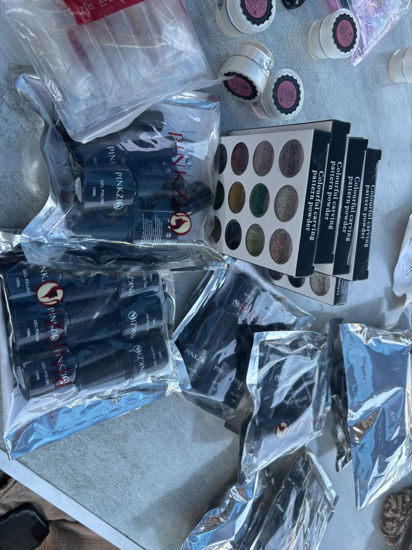 Nail Polish Gel And Glitters
