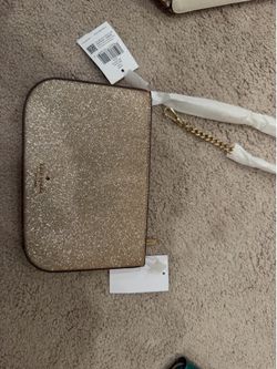 Kate Spade clutch - gold glitter
