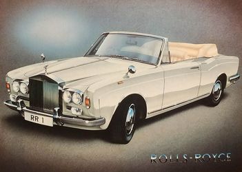 Rolls Royce Corniche framed Poster Vintage 1984