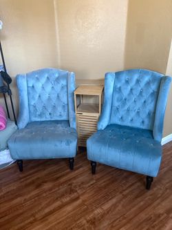 2 wingback chairs