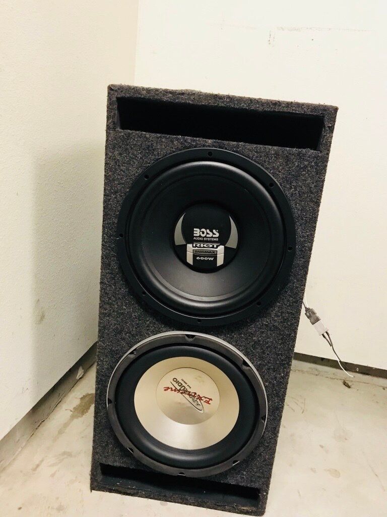 12” sub woofer box with 2 subs