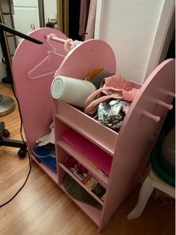 Little Girls Pink Dresser Wardrobe