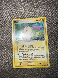 Plusle EX Deoxys Stamped Pokemon Card 