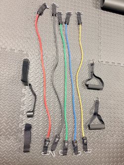 Resistance Band Set with Handles and Attachments