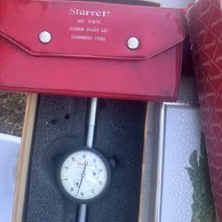 Starrett Radius Gage Set Stainless Steel AndDial indicator