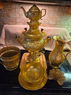 Vintage Samavar gold plated