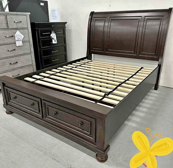 Bed Frame Queen Size No Box spring Needed Brand New