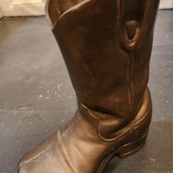 Brass Cowboy Boot 8"H