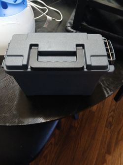 Dark Gray Plastic Ammo Can Storage Box