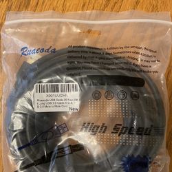 Usb Cord 20’ Foot Male To Male Cord /USB-usb