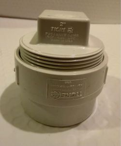 2" DWV Fitting Adapter with Cleanout Plug - 50 Unit Box for Drain, Waste, Vent