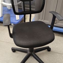 Office Desk Chair, Stools And  A Plastic Storage Shed