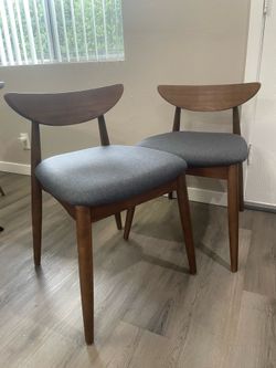 Mid-century modern dining chairs (set of 2)