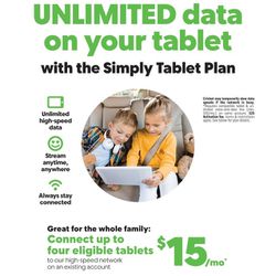15$ Ulimited Data For Tablets 