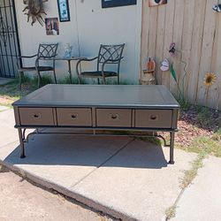 Black Coffee Table 18"H 48" 30"D 