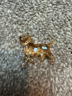 Swarovski Crystal Golden Retriever Puppy Standing 1142824 Figurine - Loose