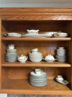 100 Year Old China set With gold
