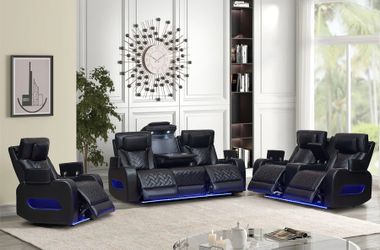 New 3 Piece Power Motion Living Room Set