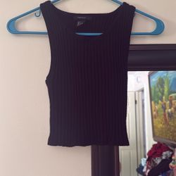 Women’s Small Forever 21 Black Crop Top Tank Top
