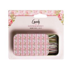 LoveShackFancy x Goody Bobby Pins 45 Ct Floral Tin SOLD OUT NWT Strawberry Macaroon