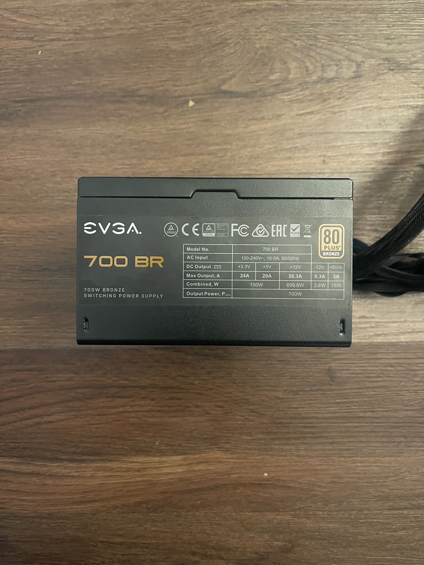 700 Watt EVGA Bronze Rated Power Supply